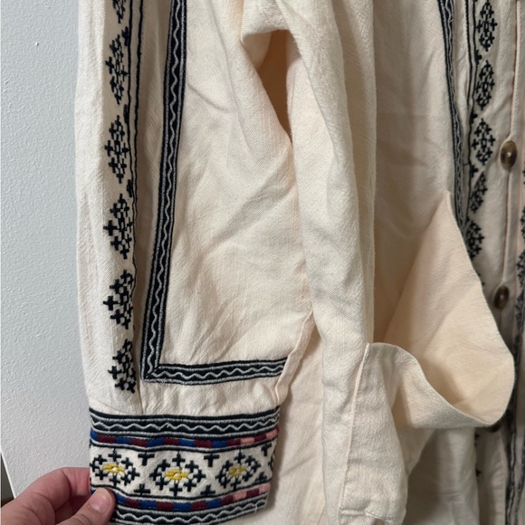 Embroidered Cream Jacket - Picture 3 of 4